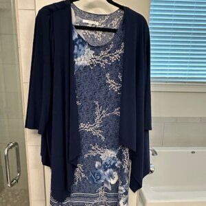 Studio One Sleeveless Dress with attached jacket - excellent condition - Size XL